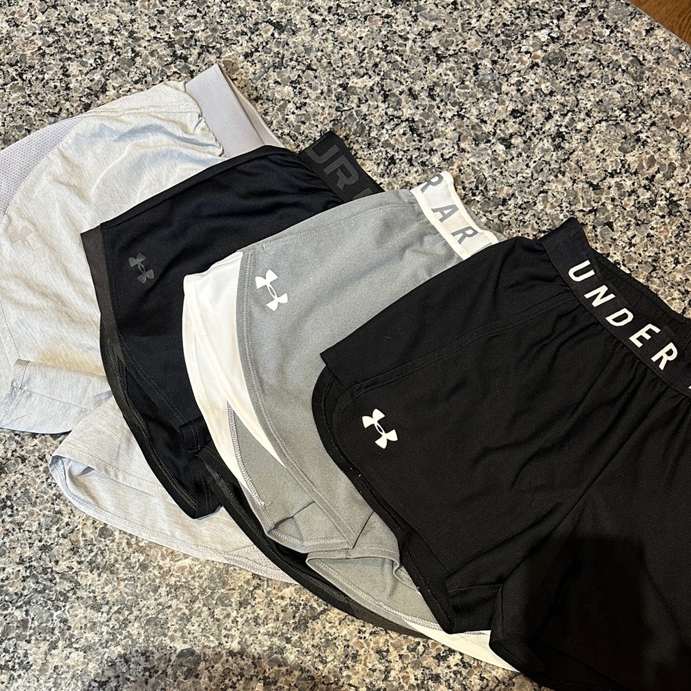 Under Armour Black and Gray Shorts Collection